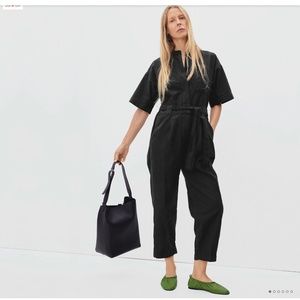 Everlane Fatigue Zipper Jumpsuit in Black